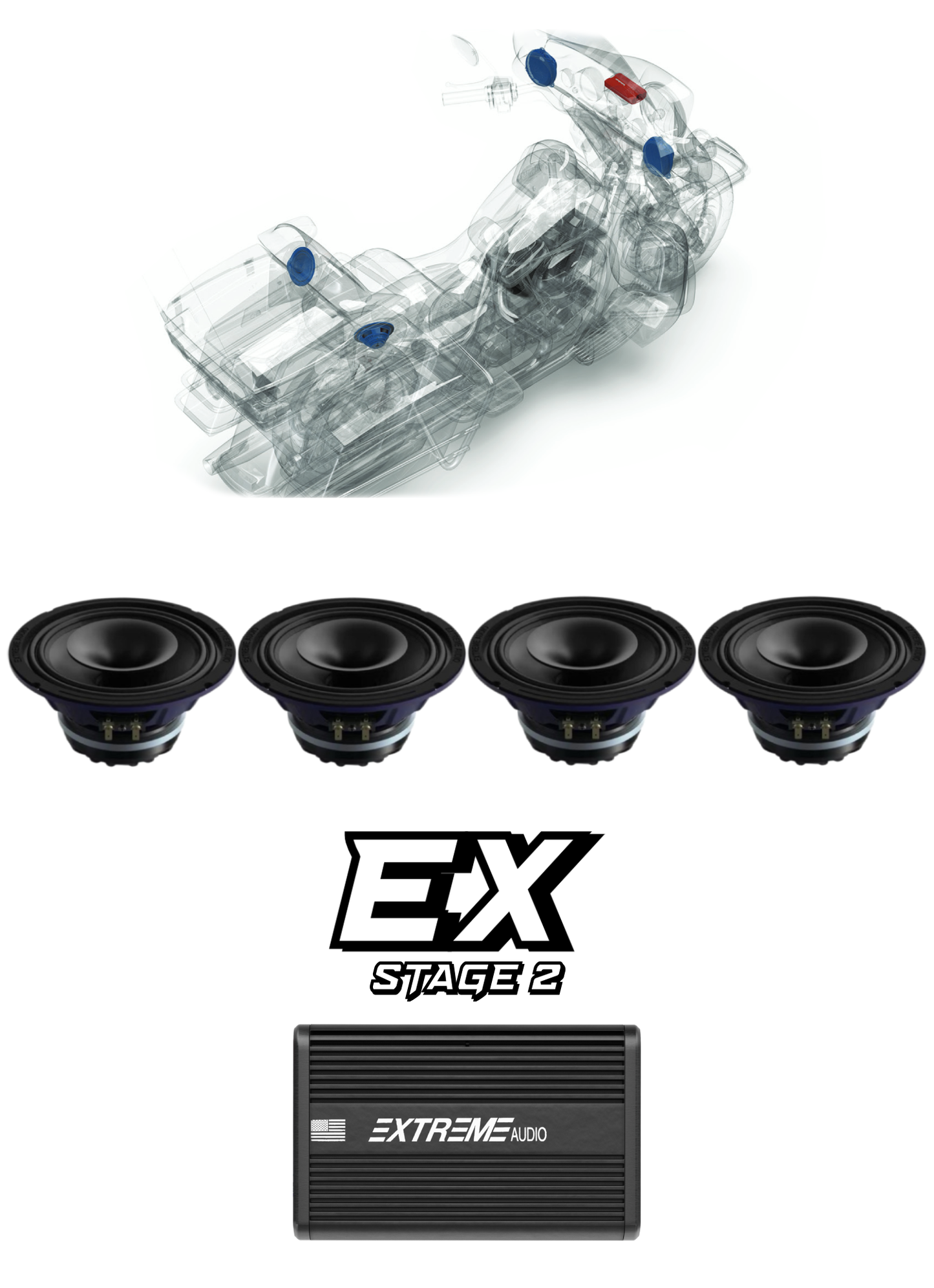 Tri Glide® | STAGE 2 | "EX" Plug & Play Audio Kit (2014-2023)
