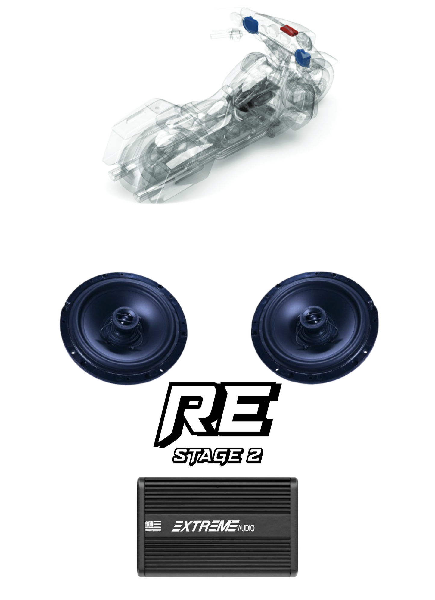 Street Glide® | STAGE 2 | "RE" Plug & Play Audio Kit (1998-2013)