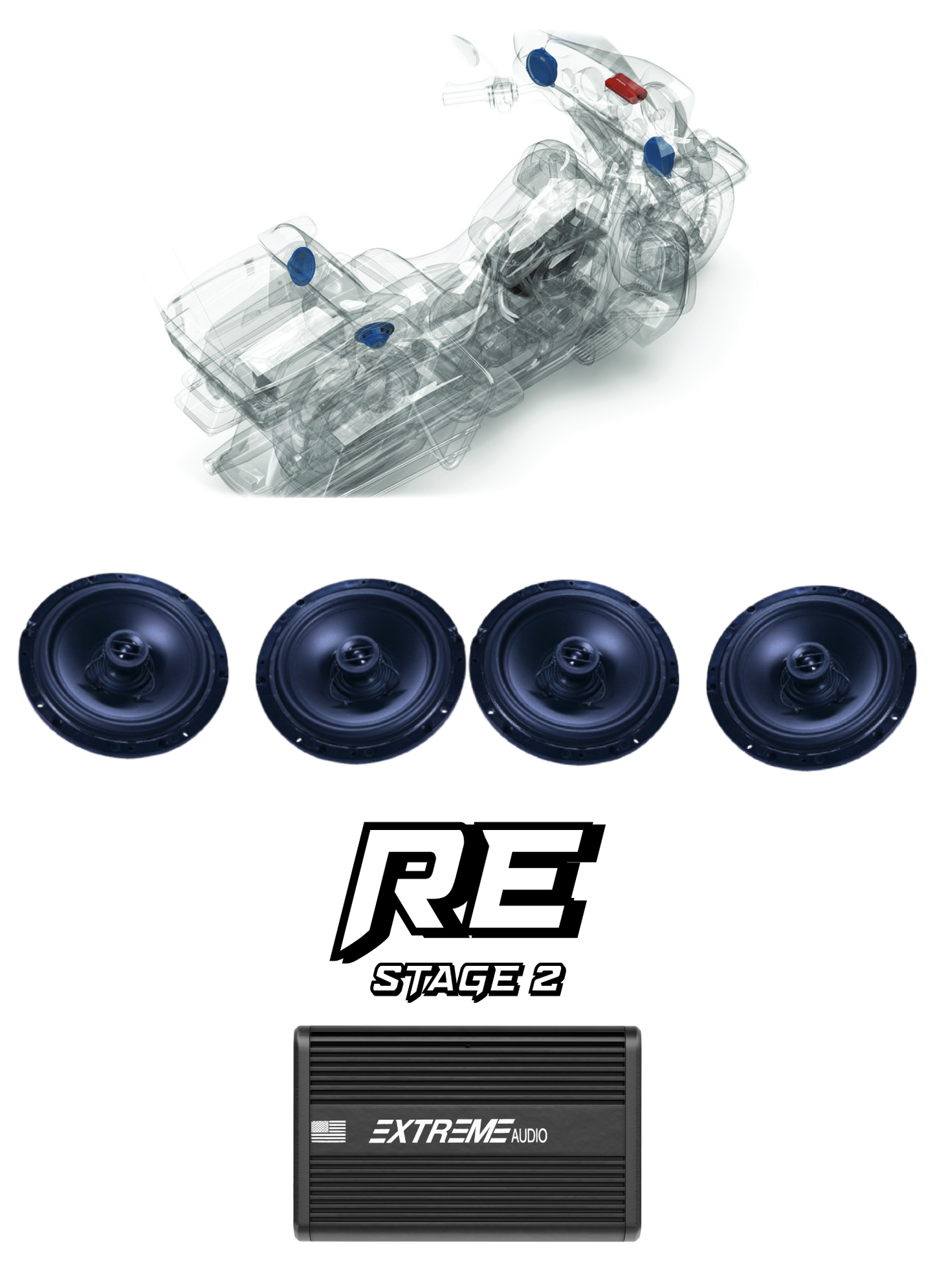 Tri Glide® | STAGE 2 | "RE" Plug & Play Audio Kit (2014-2023)