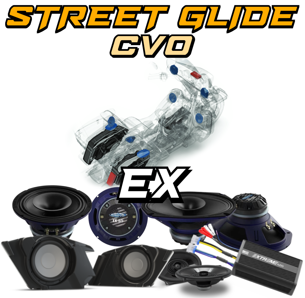 CVO® | Street Glide® | "EX" Plug & Play Speaker Kit (2014-2023)