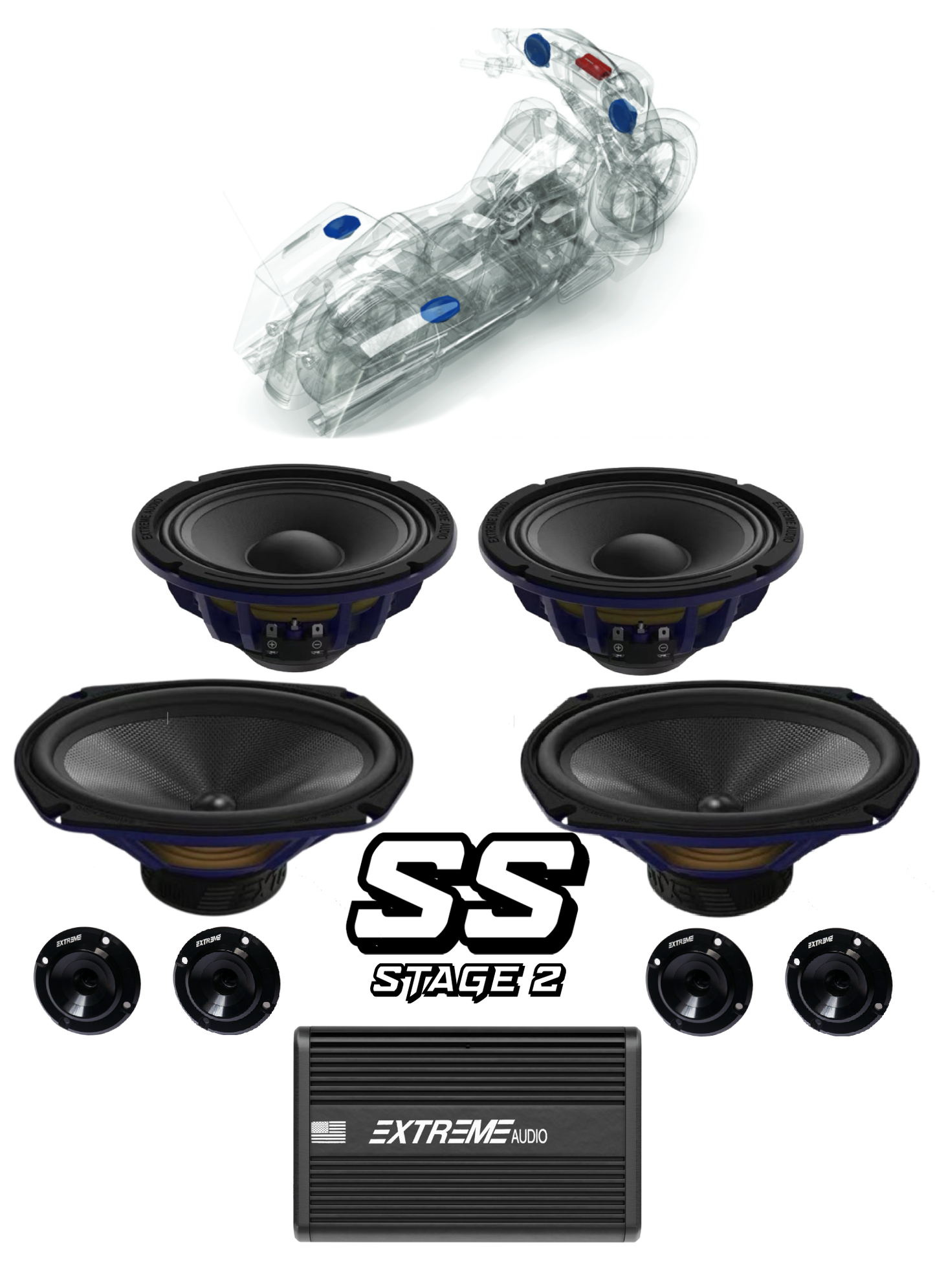 CVO® | Road Glide® | STAGE 2 | "SS" Plug & Play Audio Kit (2014-2023)