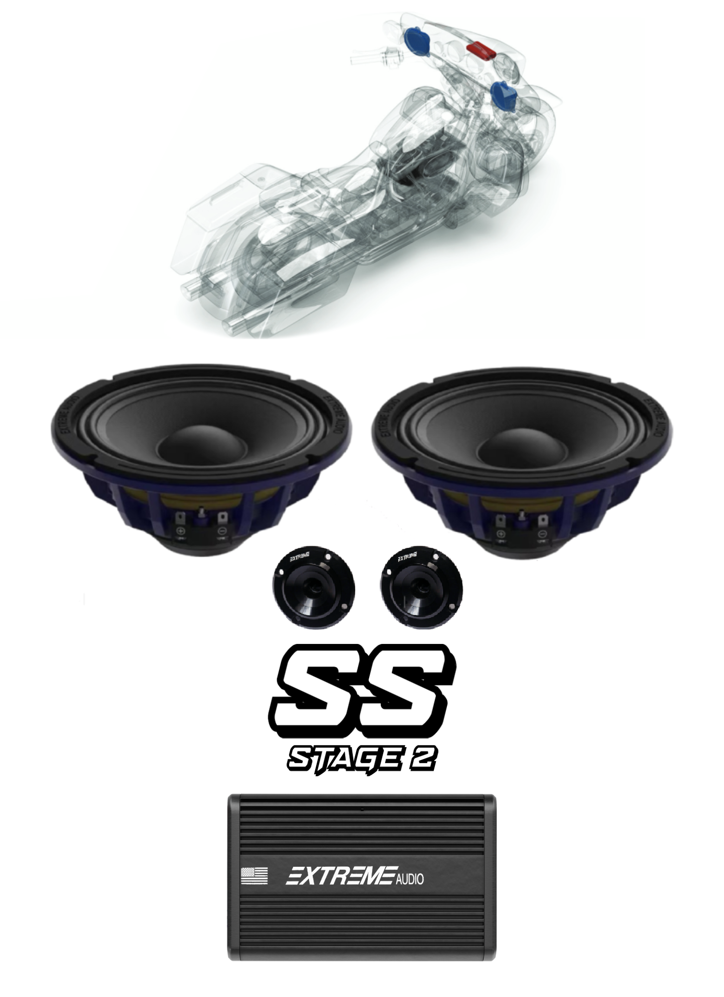 Street Glide® | STAGE 2 | "SS" Plug & Play Audio Kit (2014-2023)