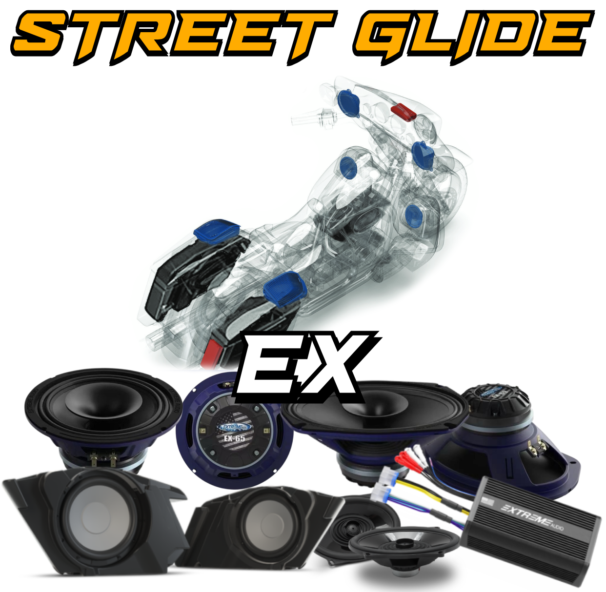 Street Glide® | "EX" Plug & Play Speaker Kit (2014-2023)